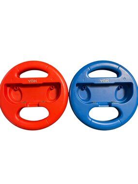Yok Dual Grip Plastic Weight Plates Set Red & Blue 2.5 Kg Each Durable Compact &